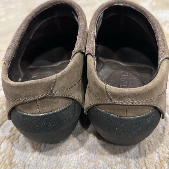 Merrell Luxe Wrap Gray Leather Slip on Mules size 8 in GUC - Picture 5 of 9